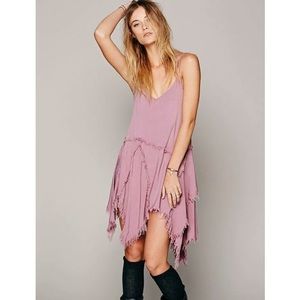 Free People Pink/purple Tattered Slip